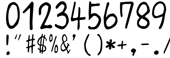 mikachan_o Font OTHER CHARS