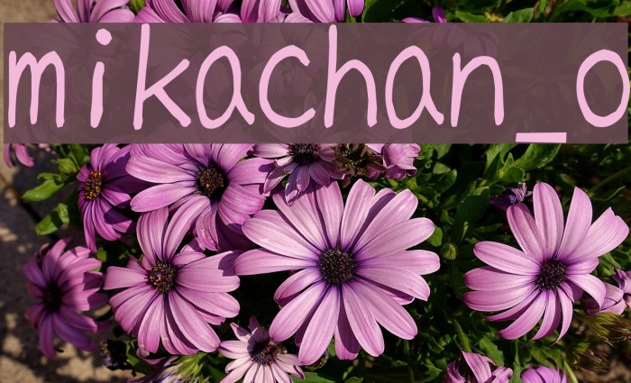mikachan_o Font examples