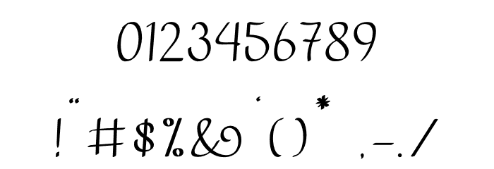 milky butter Font OTHER CHARS