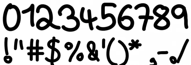 milkyletters Font OTHER CHARS