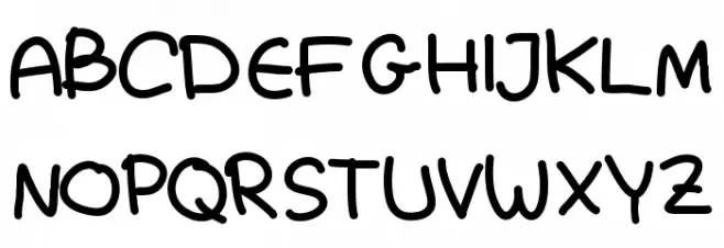 milkyletters Schriftart Groß