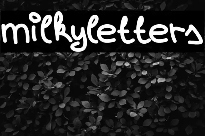 milkyletters Font examples