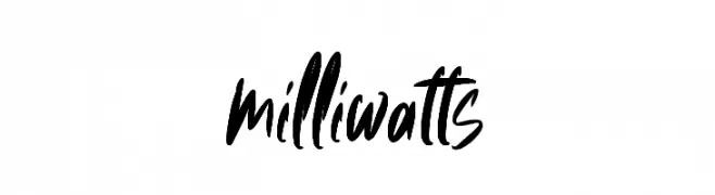 milliwatts  Frei Schriftart Herunterladen