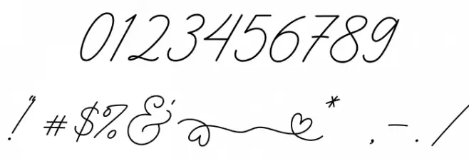 milove Font OTHER CHARS