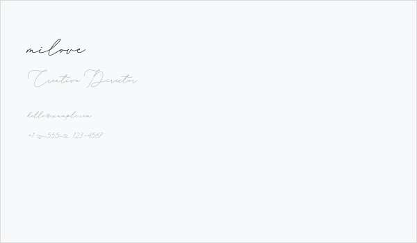 milove Business Card