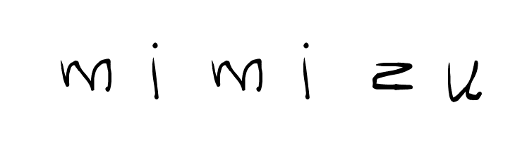 mimizu  Frei Schriftart Herunterladen