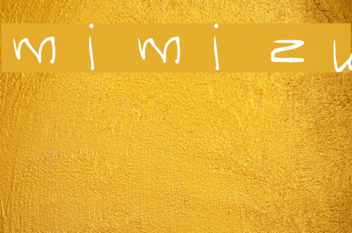 mimizu Font examples