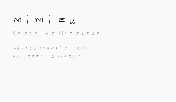 mimizu Business Card