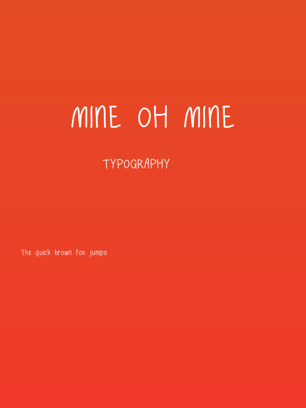 mine oh mine Poster