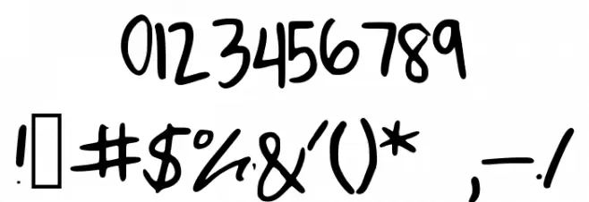 mine Font OTHER CHARS