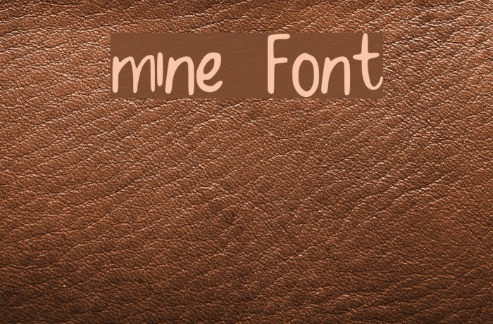 Mine font