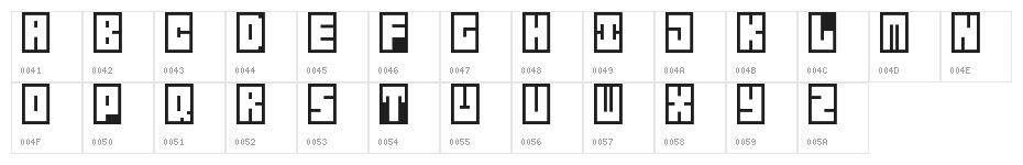 mingon Regular Character Map