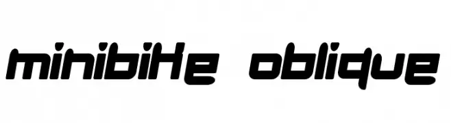 minibike  oblique  Скачать бесплатные шрифты