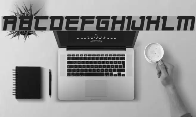 minibike  oblique Font examples