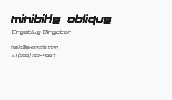 minibike  oblique Business Card