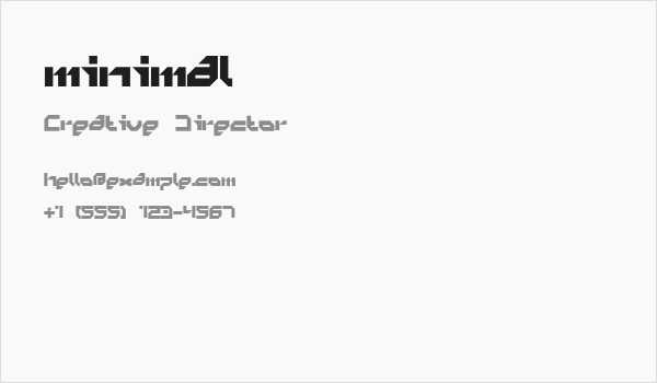 minimal Business Card