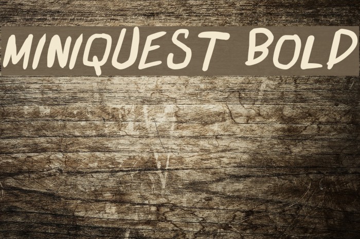 miniquest Bold Font examples