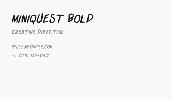 miniquest Bold Business Card
