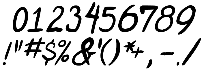 miniquest Italic Font OTHER CHARS