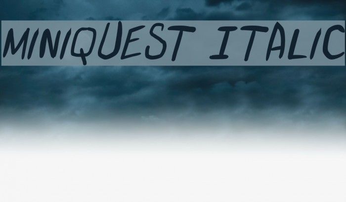 miniquest Italic Font examples
