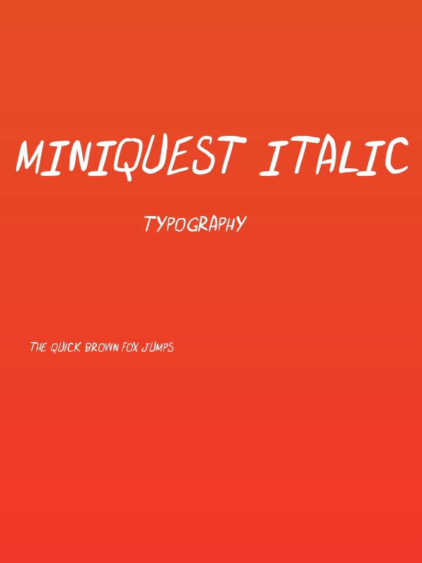miniquest Italic Poster