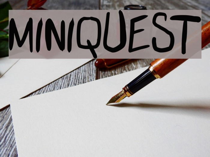 miniquest Font examples