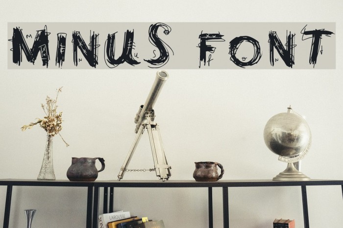 minus Font examples