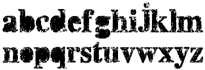 misprinted type Font LOWERCASE