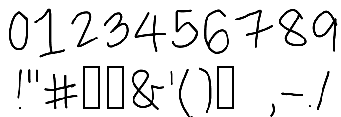 miss monkey Font OTHER CHARS