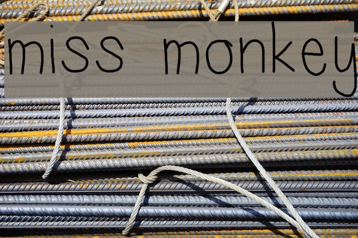 miss monkey Font examples