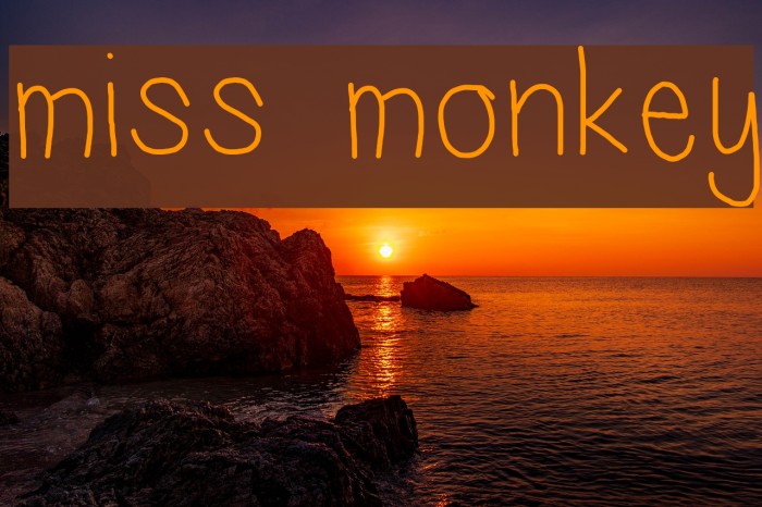 miss monkey Font examples