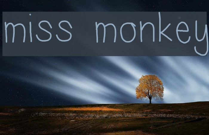 miss monkey Font examples