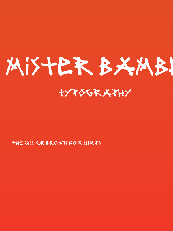 mister bambu Poster