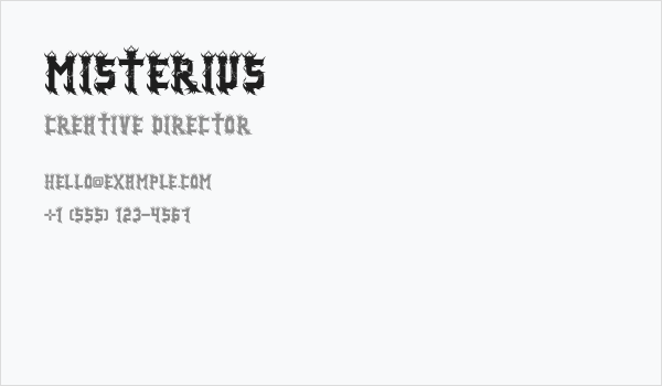 misterius Business Card