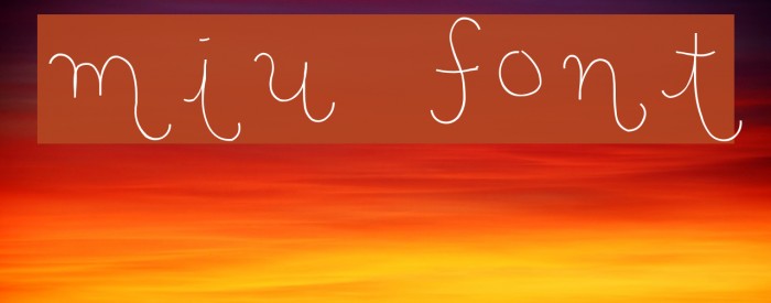 miu font Font examples