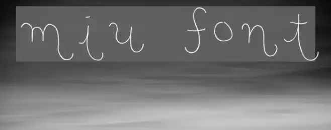 miu font Font examples