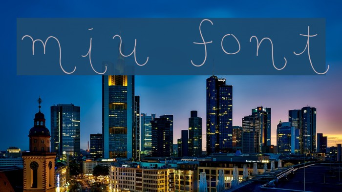 miu font Font examples