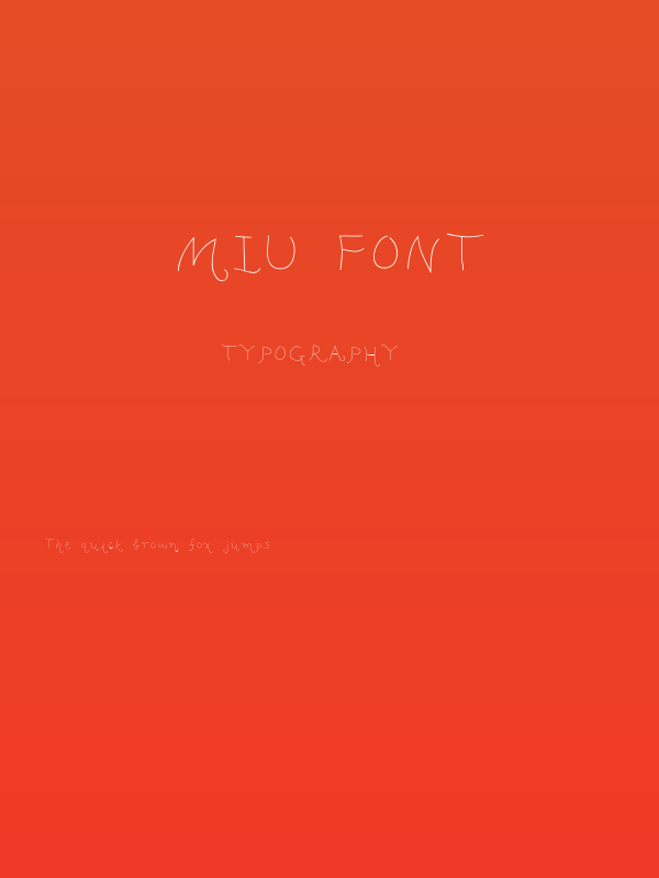 miu font Poster