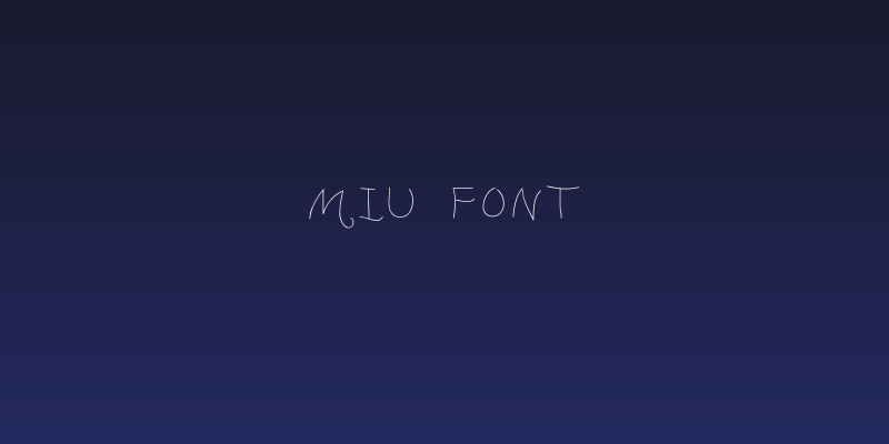 miu font Social Header