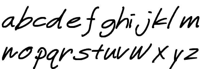 miwaza smart girl Font LOWERCASE