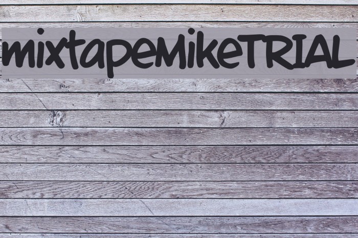 mixtapeMike_TRIAL Font examples