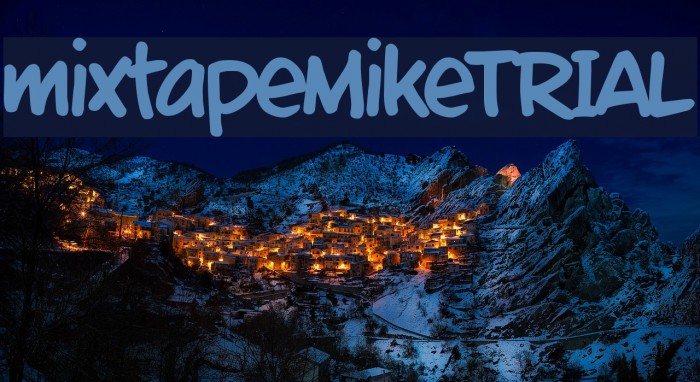 mixtapeMike_TRIAL Font examples