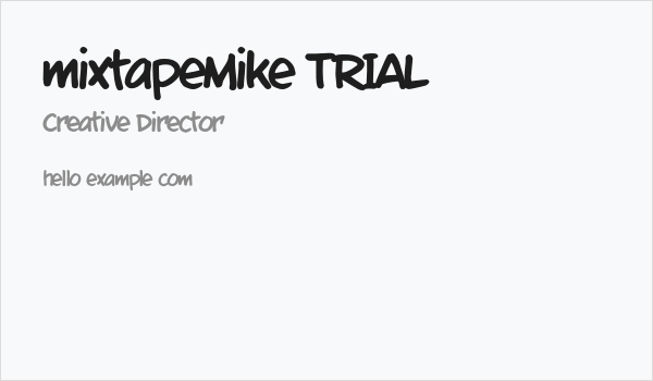 mixtapeMike_TRIAL Business Card