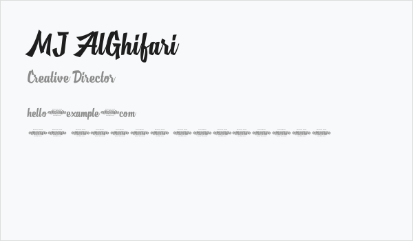 MJ AlGhifari Business Card