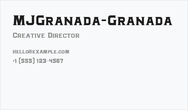 MJGranada-Granada Business Card