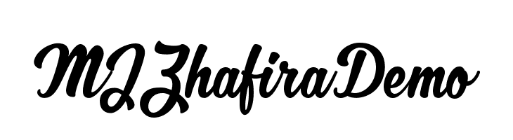 MJZhafiraDemo  font caratteri gratis