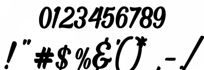 MJZhafiraDemo Font OTHER CHARS