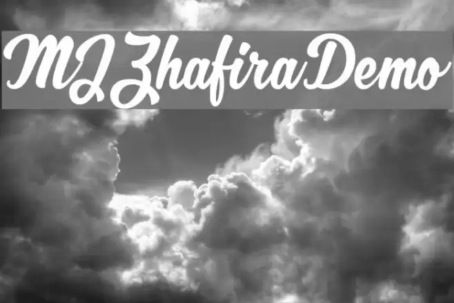 MJZhafiraDemo Font examples