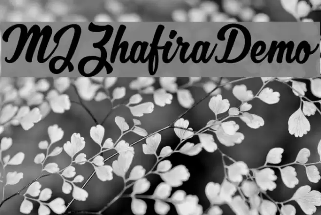 MJZhafiraDemo Font examples