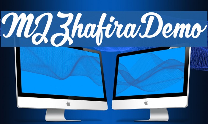 MJZhafiraDemo Font examples